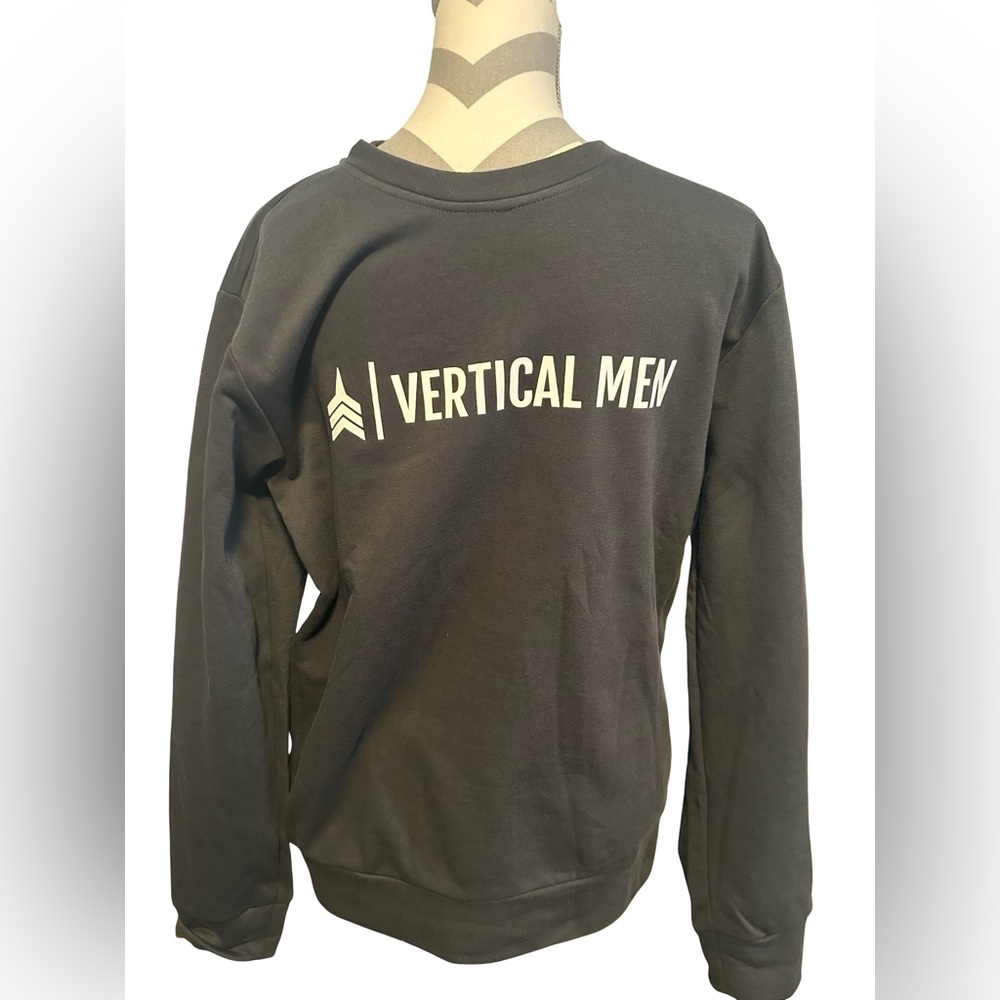 Adidas Vertical Men Climbing Sweatshirt Black Crewneck Pullover